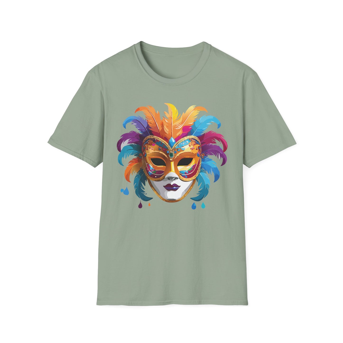 Mask Tee Shirt, Mask Shirt, Shirt with Mask, Masquerade Tees
