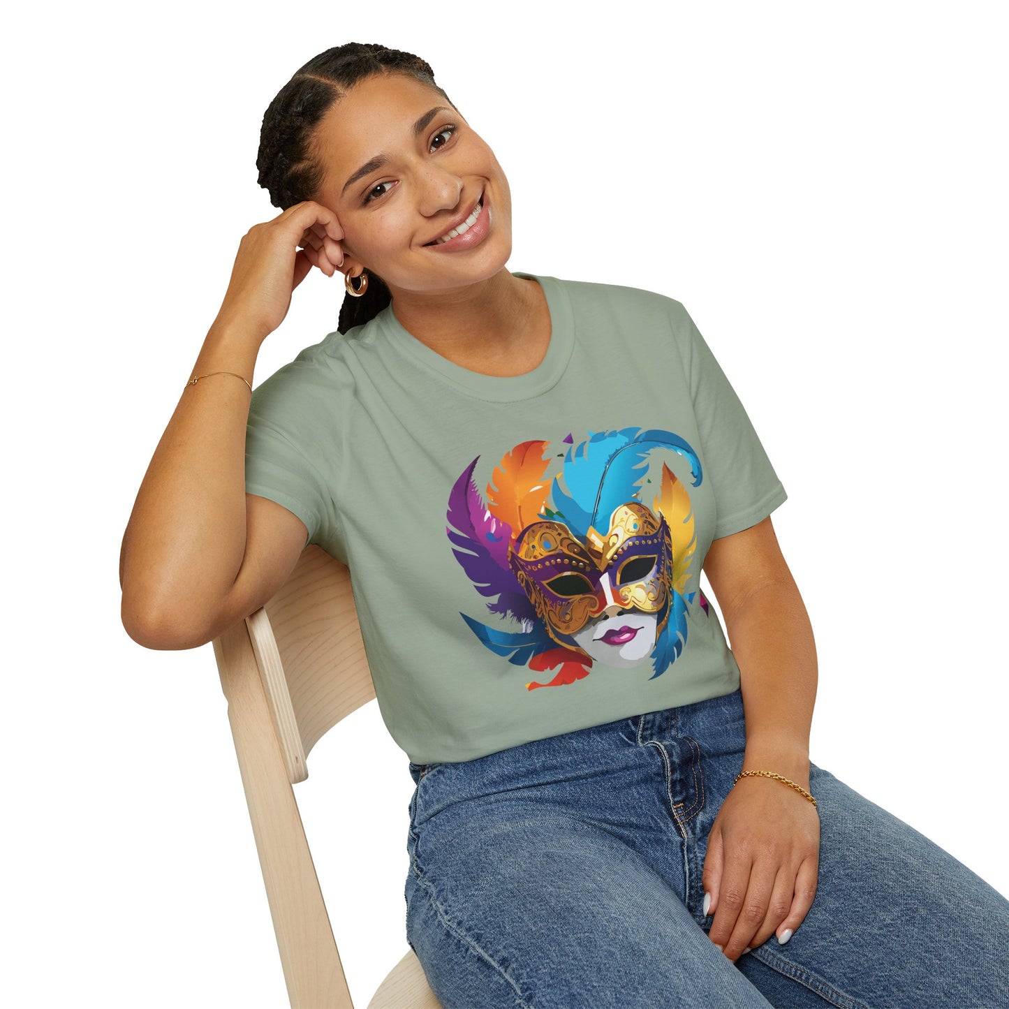 Mask Tee Shirt, Mask Shirt, Shirt with Mask, Masquerade Tees