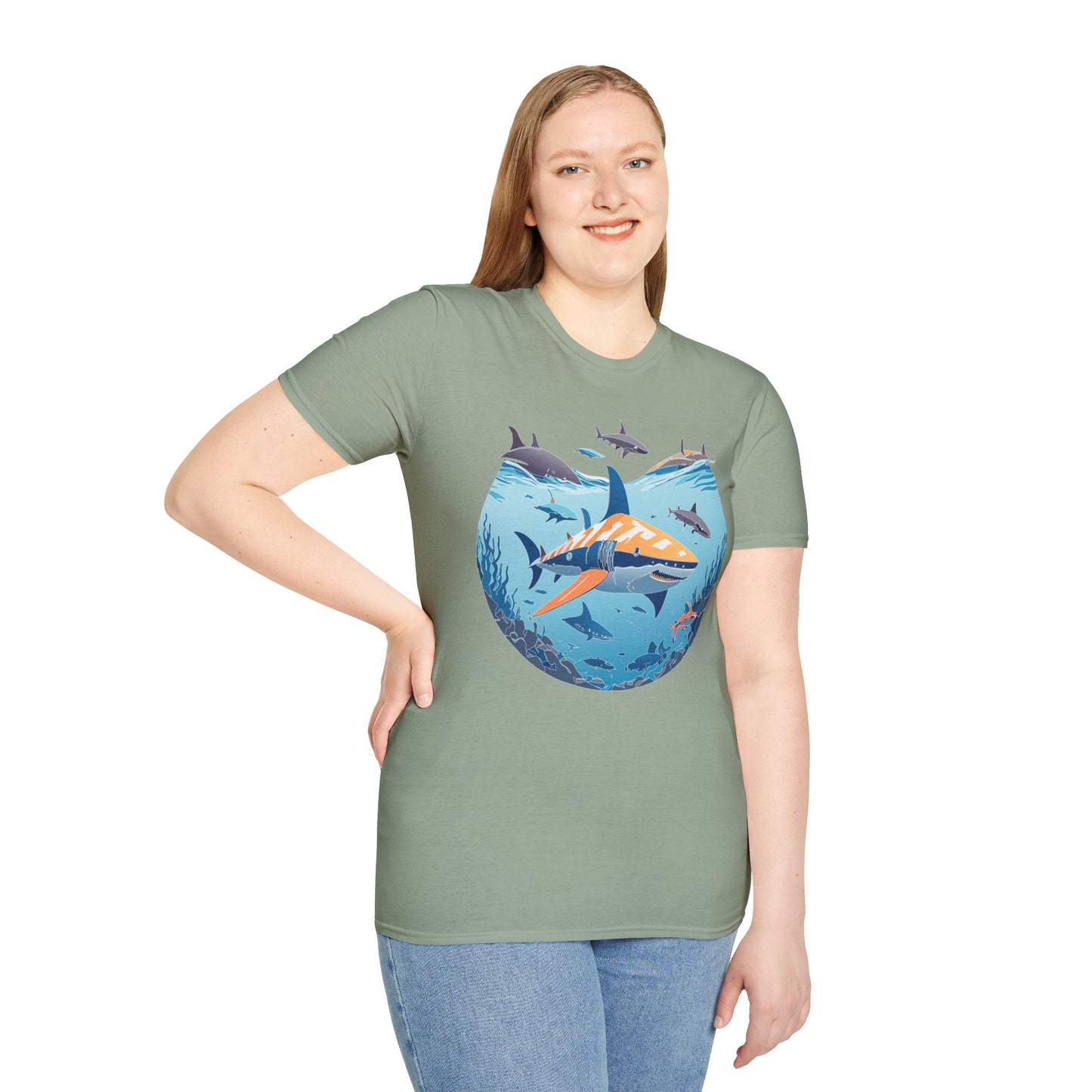 Ocean Tee Shirt, Ocean Shirt, Shirt with Ocean, U boat Tees, Shirt with U-Boat