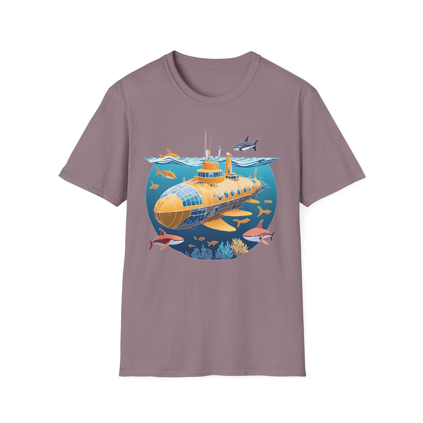 Ocean Tee Shirt, Ocean Shirt, Shirt with Ocean, U boat Tees, Shirt with U-Boat