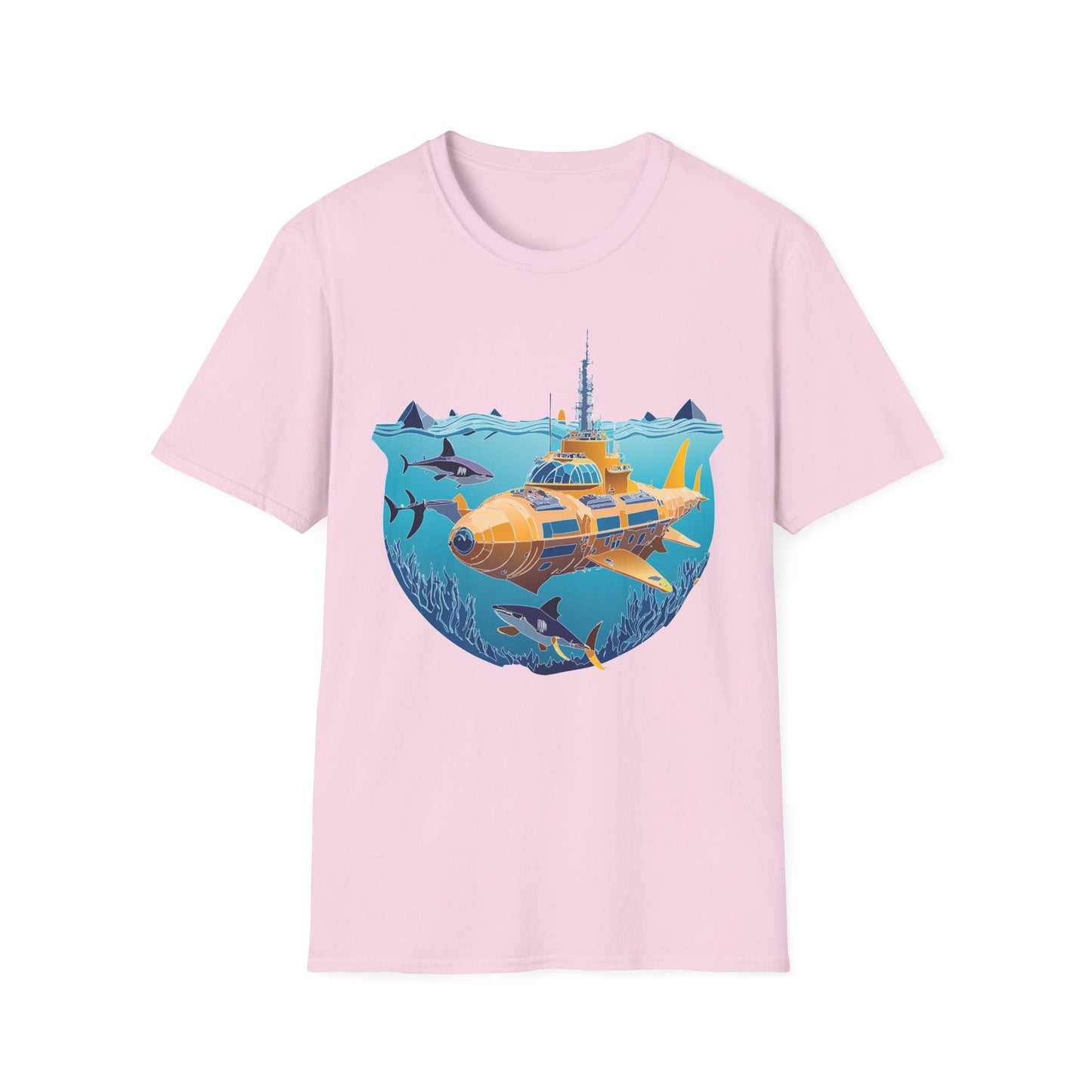 Ocean Tee Shirt, Ocean Shirt, Shirt with Ocean, U boat Tees, Shirt with U-Boat