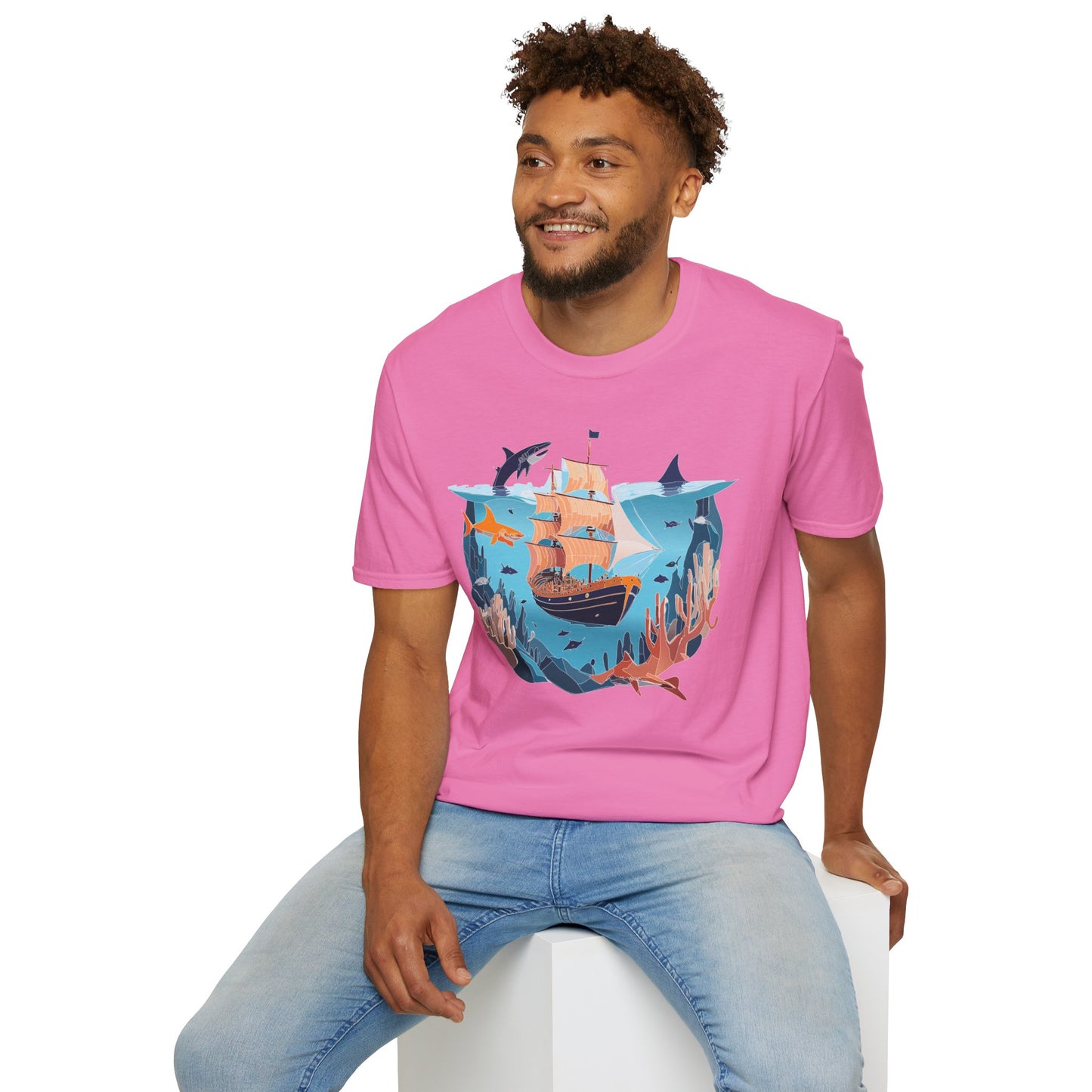 Ocean Tee Shirt, Ocean Shirt, Shirt with Ocean, U boat Tees, Shirt with U-Boat