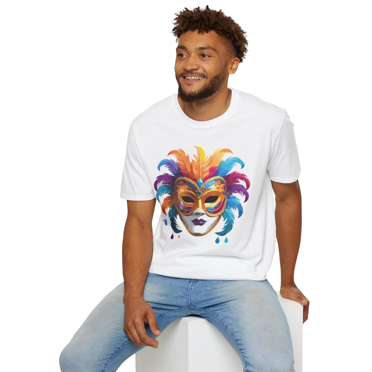 Mask Tee Shirt, Mask Shirt, Shirt with Mask, Masquerade Tees