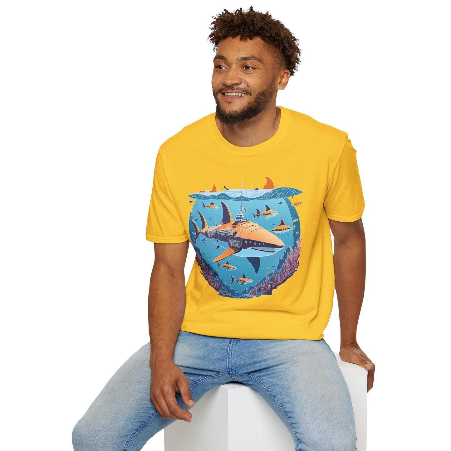 Ocean Tee Shirt, Ocean Shirt, Shirt with Ocean, U boat Tees, Shirt with U-Boat