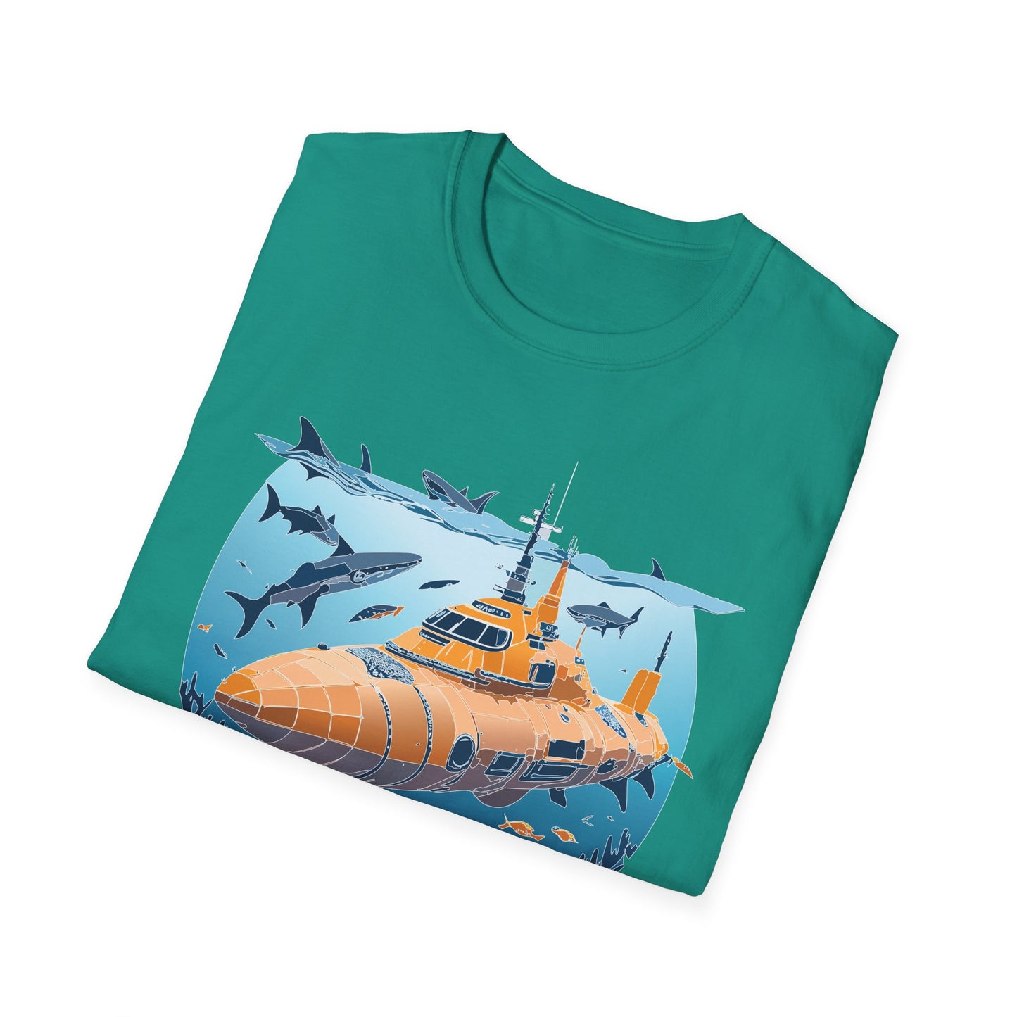 Ocean Tee Shirt, Ocean Shirt, Shirt with Ocean, U boat Tees, Shirt with U-Boat