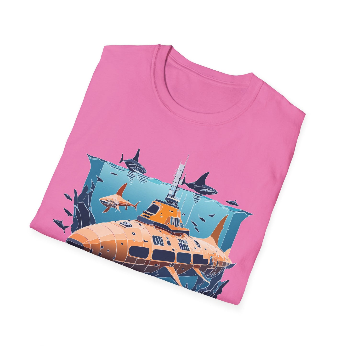 Ocean Tee Shirt, Ocean Shirt, Shirt with Ocean, U boat Tees, Shirt with U-Boat