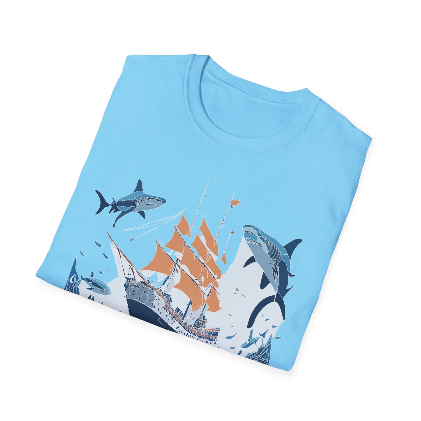 Ocean Tee Shirt, Ocean Shirt, Shirt with Ocean, U boat Tees, Shirt with U-Boat