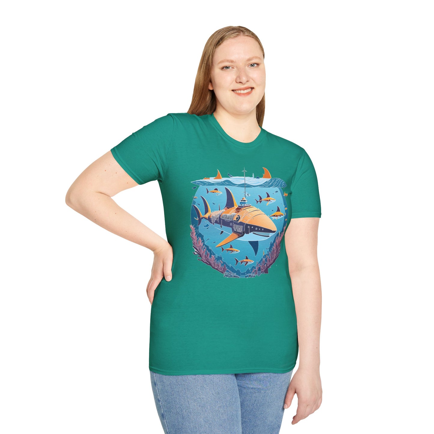 Ocean Tee Shirt, Ocean Shirt, Shirt with Ocean, U boat Tees, Shirt with U-Boat