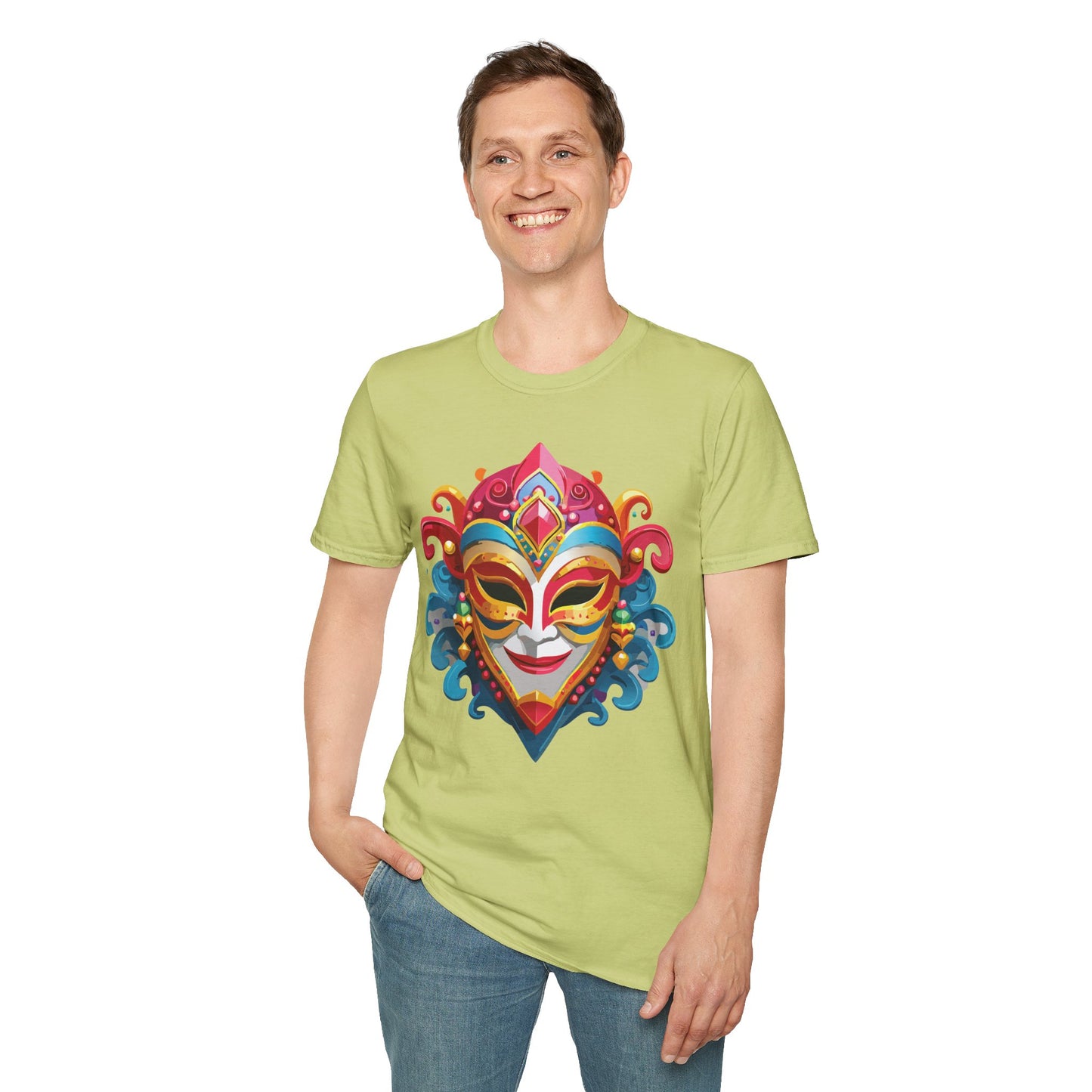 Mask Tee Shirt, Mask Shirt, Shirt with Mask, Masquerade Tees