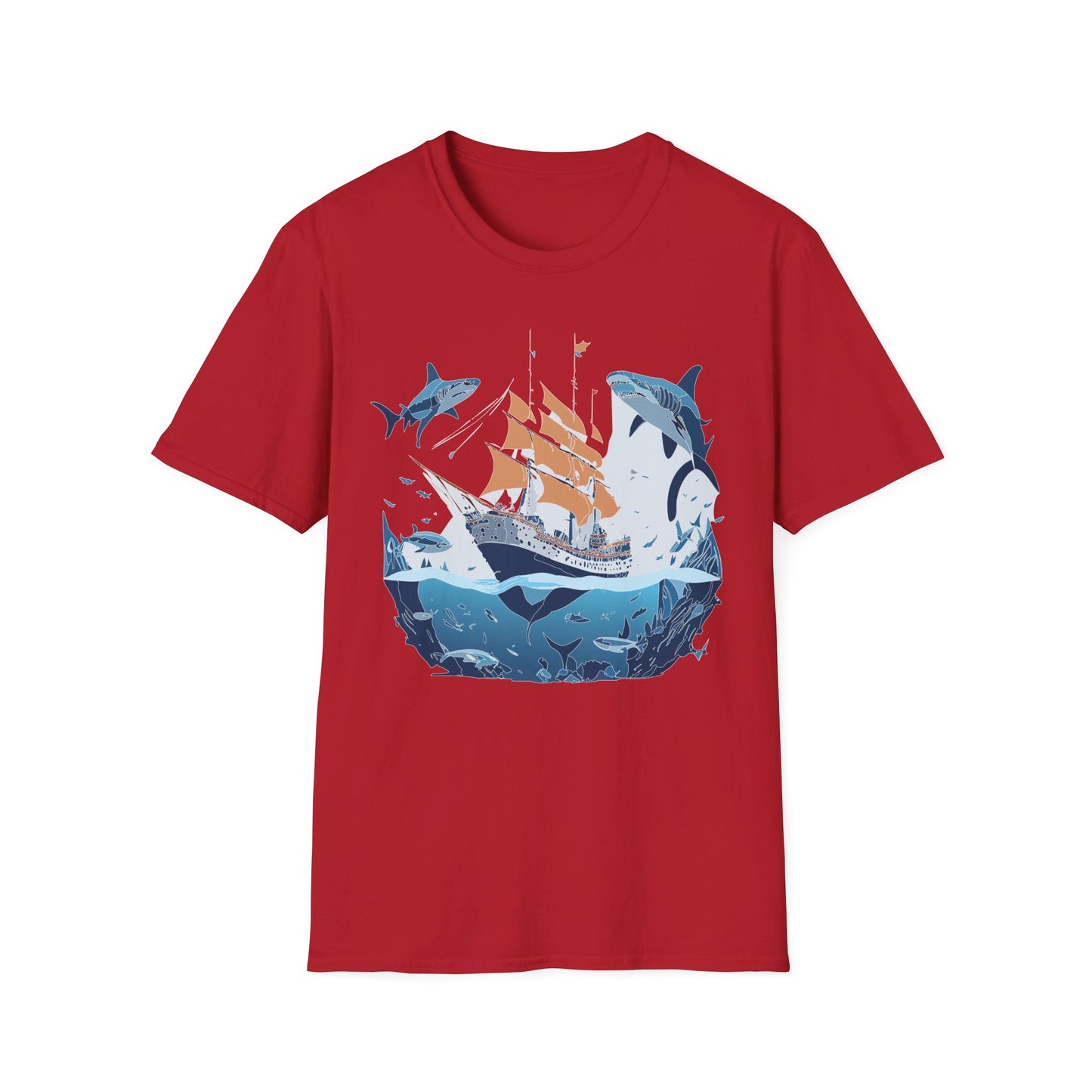 Ocean Tee Shirt, Ocean Shirt, Shirt with Ocean, U boat Tees, Shirt with U-Boat