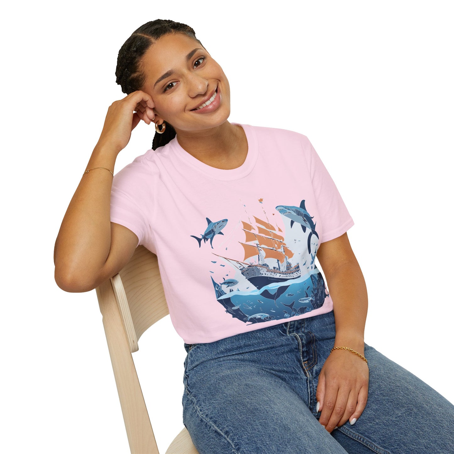 Ocean Tee Shirt, Ocean Shirt, Shirt with Ocean, U boat Tees, Shirt with U-Boat