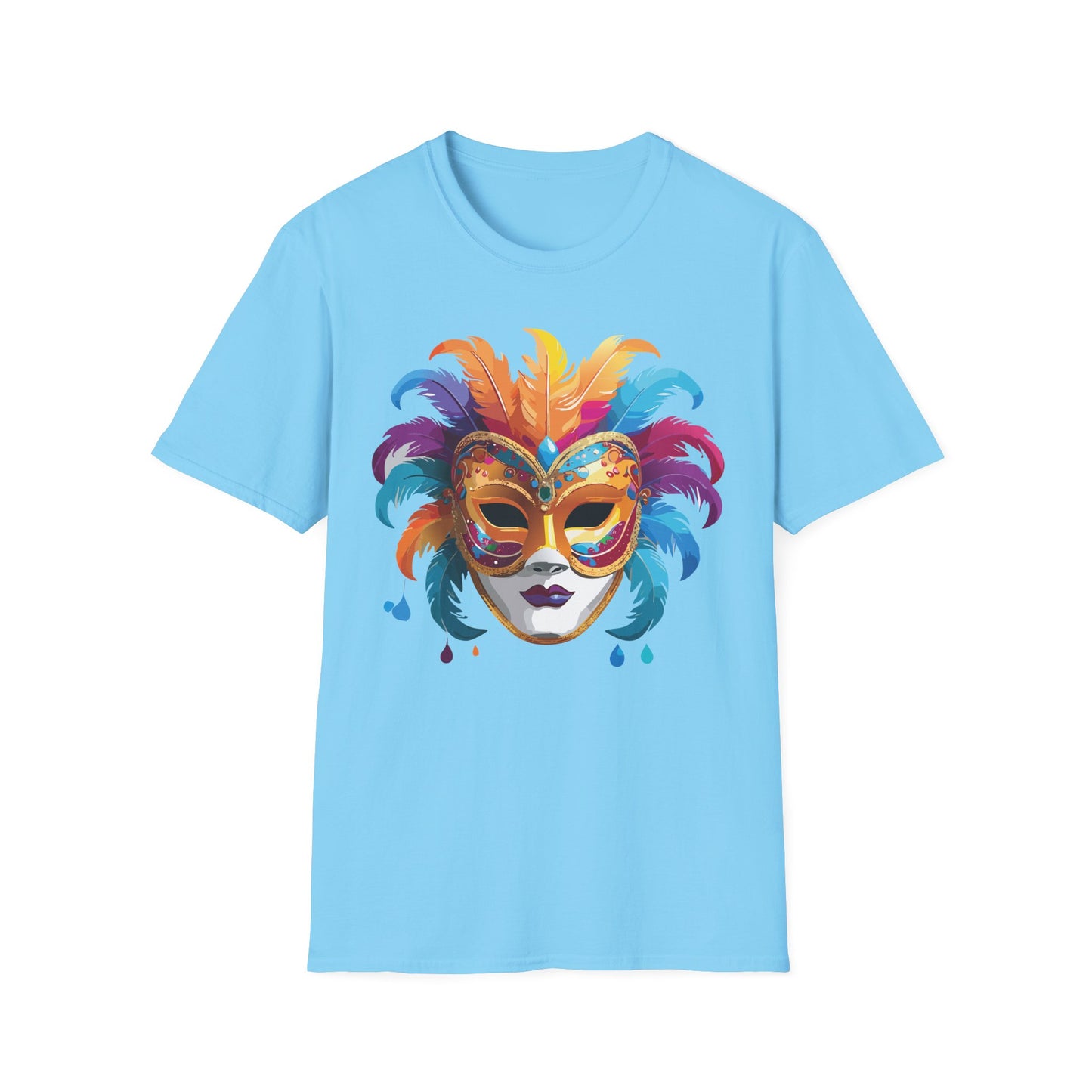 Mask Tee Shirt, Mask Shirt, Shirt with Mask, Masquerade Tees