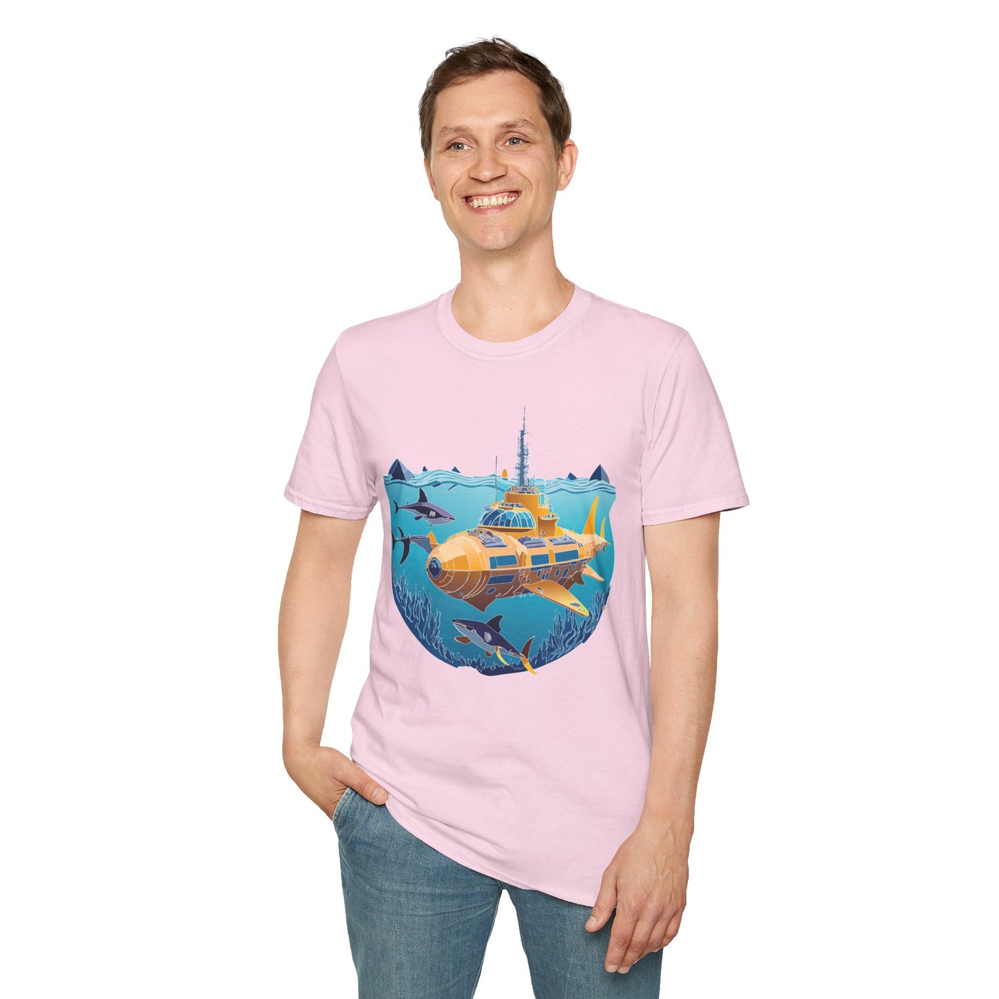 Ocean Tee Shirt, Ocean Shirt, Shirt with Ocean, U boat Tees, Shirt with U-Boat