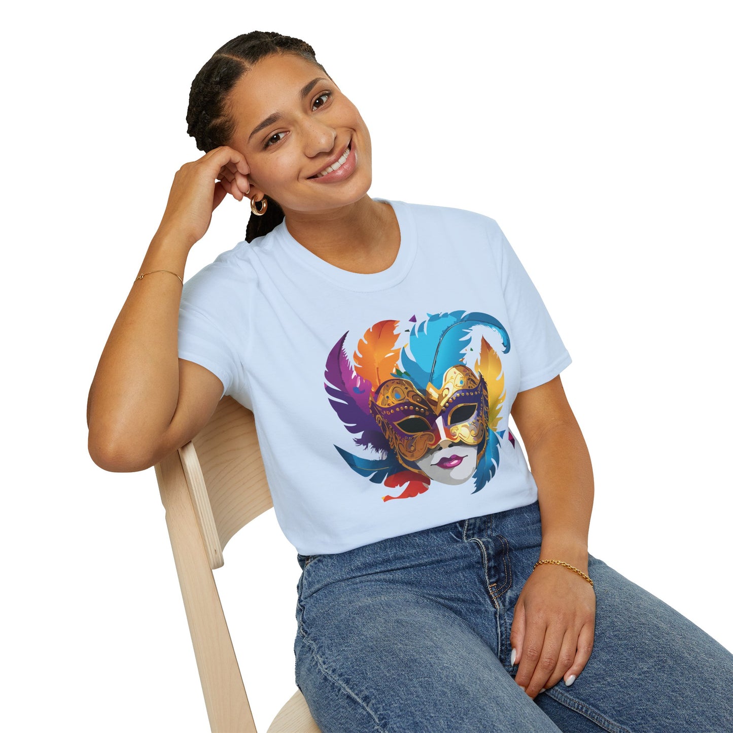 Mask Tee Shirt, Mask Shirt, Shirt with Mask, Masquerade Tees