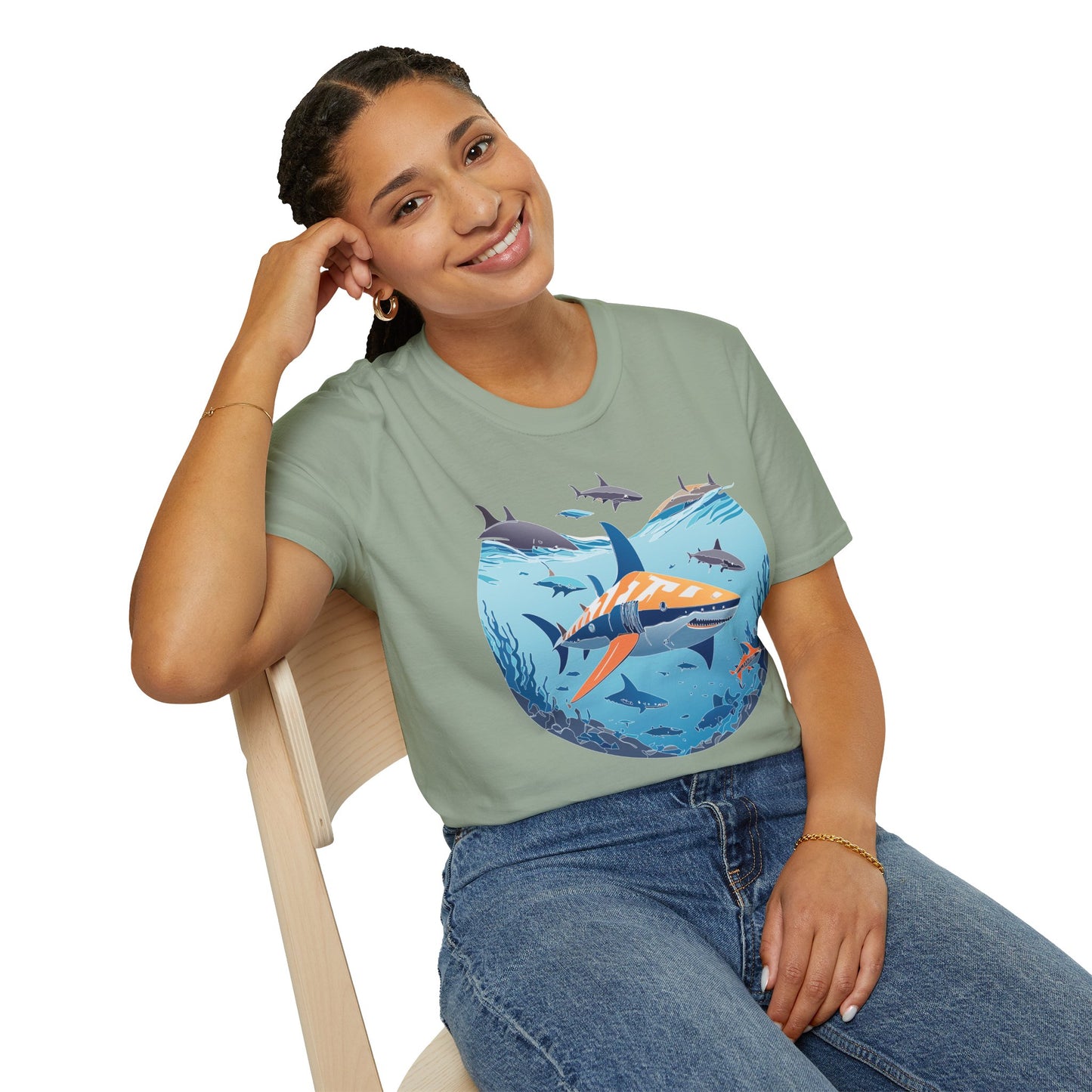 Ocean Tee Shirt, Ocean Shirt, Shirt with Ocean, U boat Tees, Shirt with U-Boat