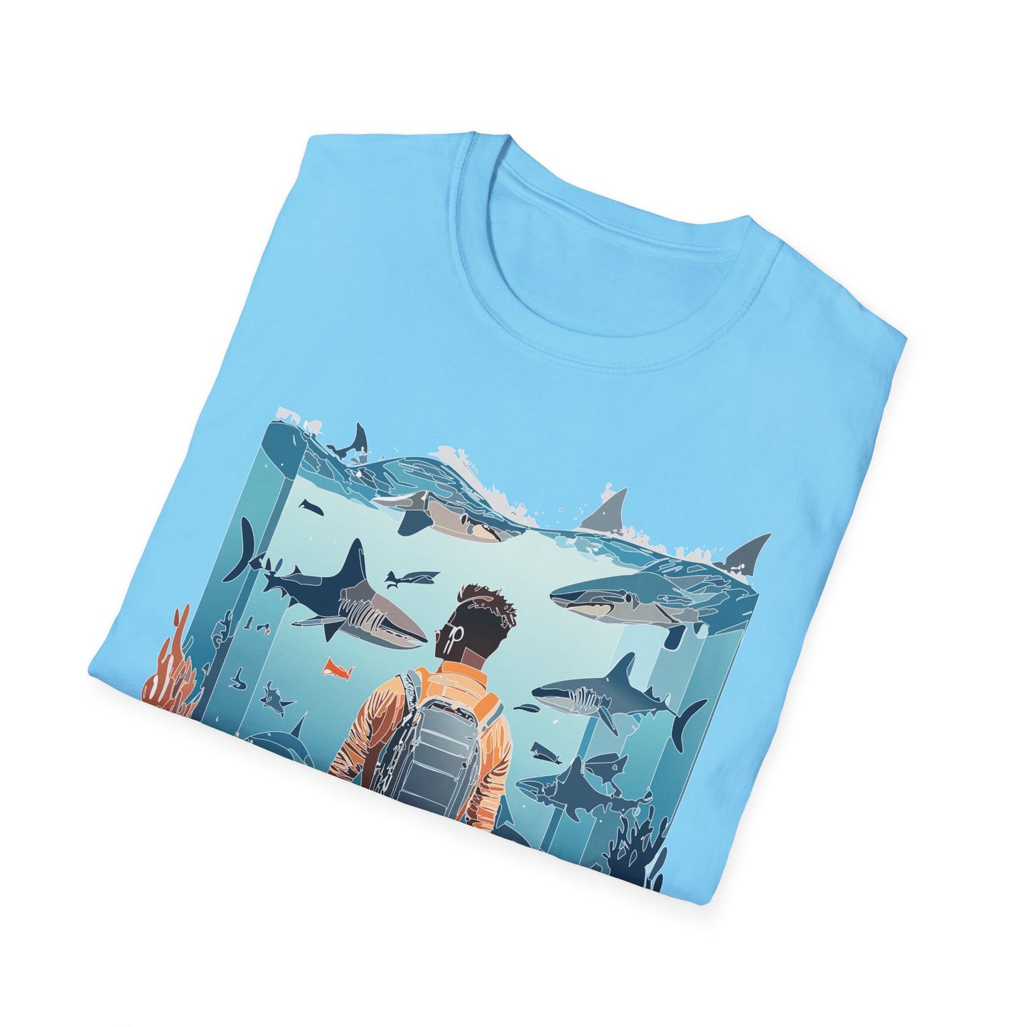 Ocean Tee Shirt, Ocean Shirt, Shirt with Ocean, U boat Tees, Shirt with U-Boat