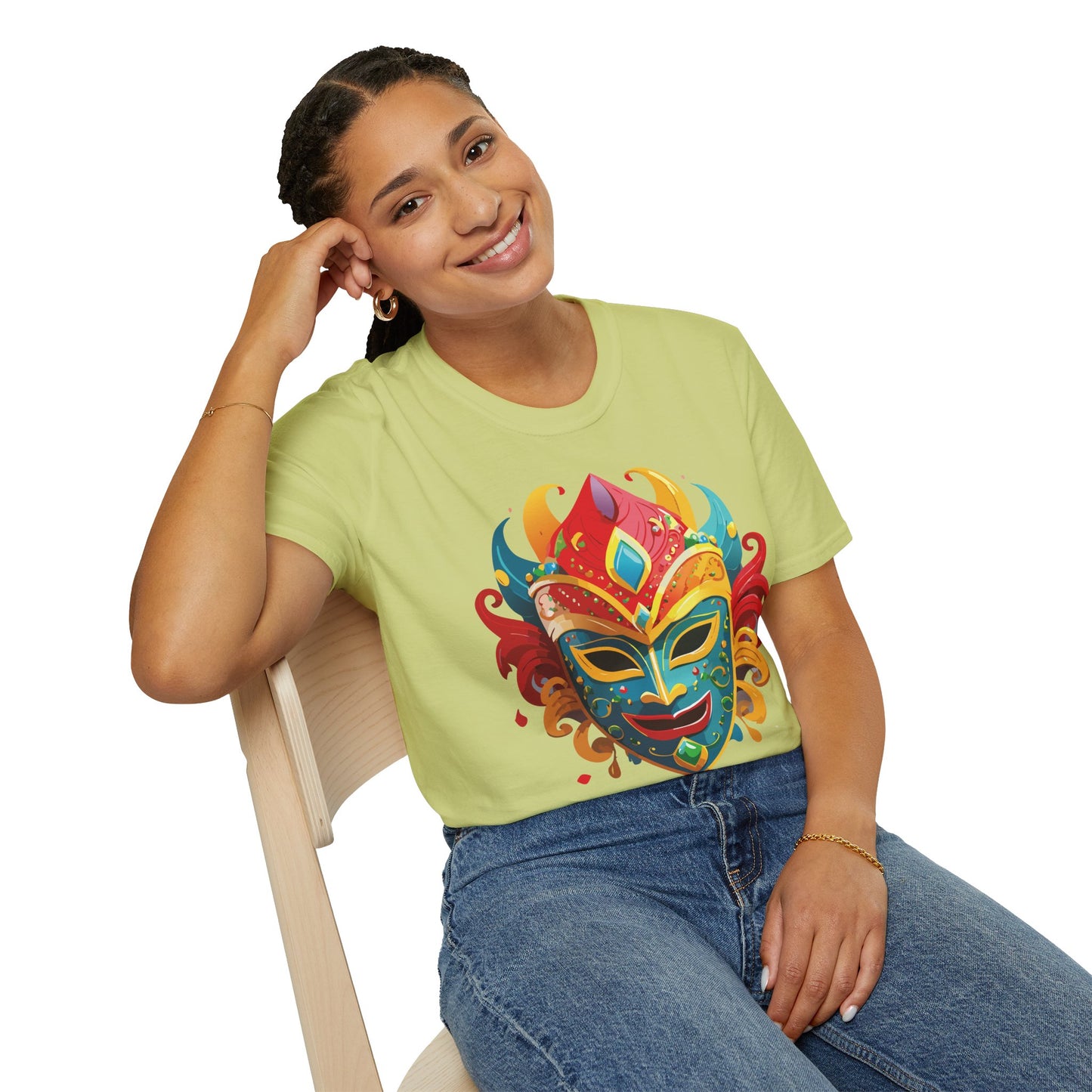 Mask Tee Shirt, Mask Shirt, Shirt with Mask, Masquerade Tees