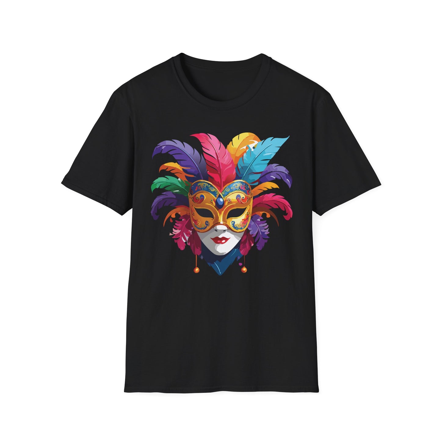 Mask Tee Shirt, Mask Shirt, Shirt with Mask, Masquerade Tees