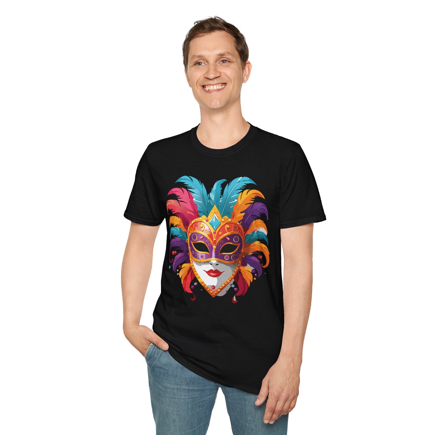 Mask Tee Shirt, Mask Shirt, Shirt with Mask, Masquerade Tees