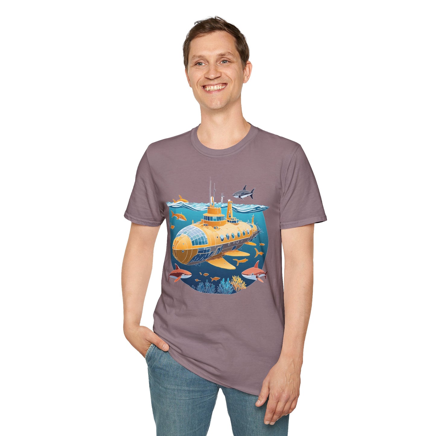 Ocean Tee Shirt, Ocean Shirt, Shirt with Ocean, U boat Tees, Shirt with U-Boat