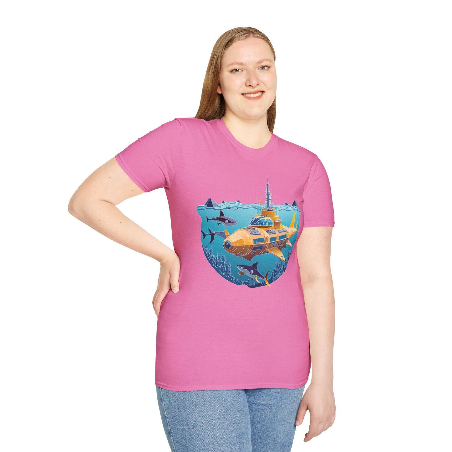 Ocean Tee Shirt, Ocean Shirt, Shirt with Ocean, U boat Tees, Shirt with U-Boat