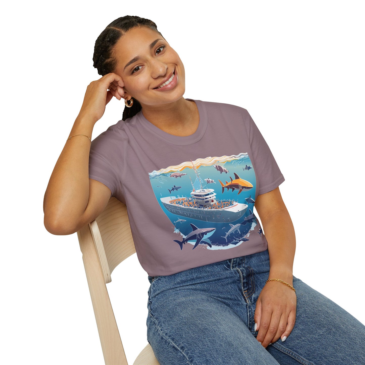 Ocean Tee Shirt, Ocean Shirt, Shirt with Ocean, U boat Tees, Shirt with U-Boat