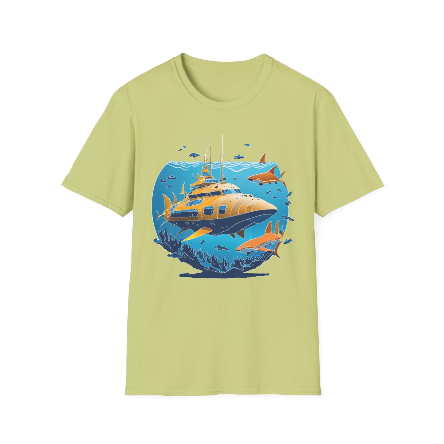 Ocean Tee Shirt, Ocean Shirt, Shirt with Ocean, U boat Tees, Shirt with U-Boat
