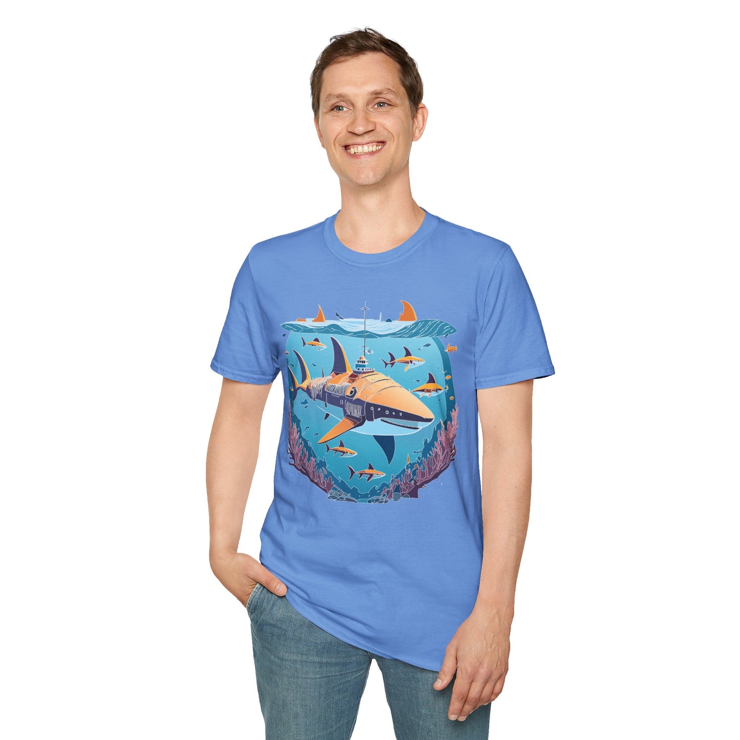 Ocean Tee Shirt, Ocean Shirt, Shirt with Ocean, U boat Tees, Shirt with U-Boat
