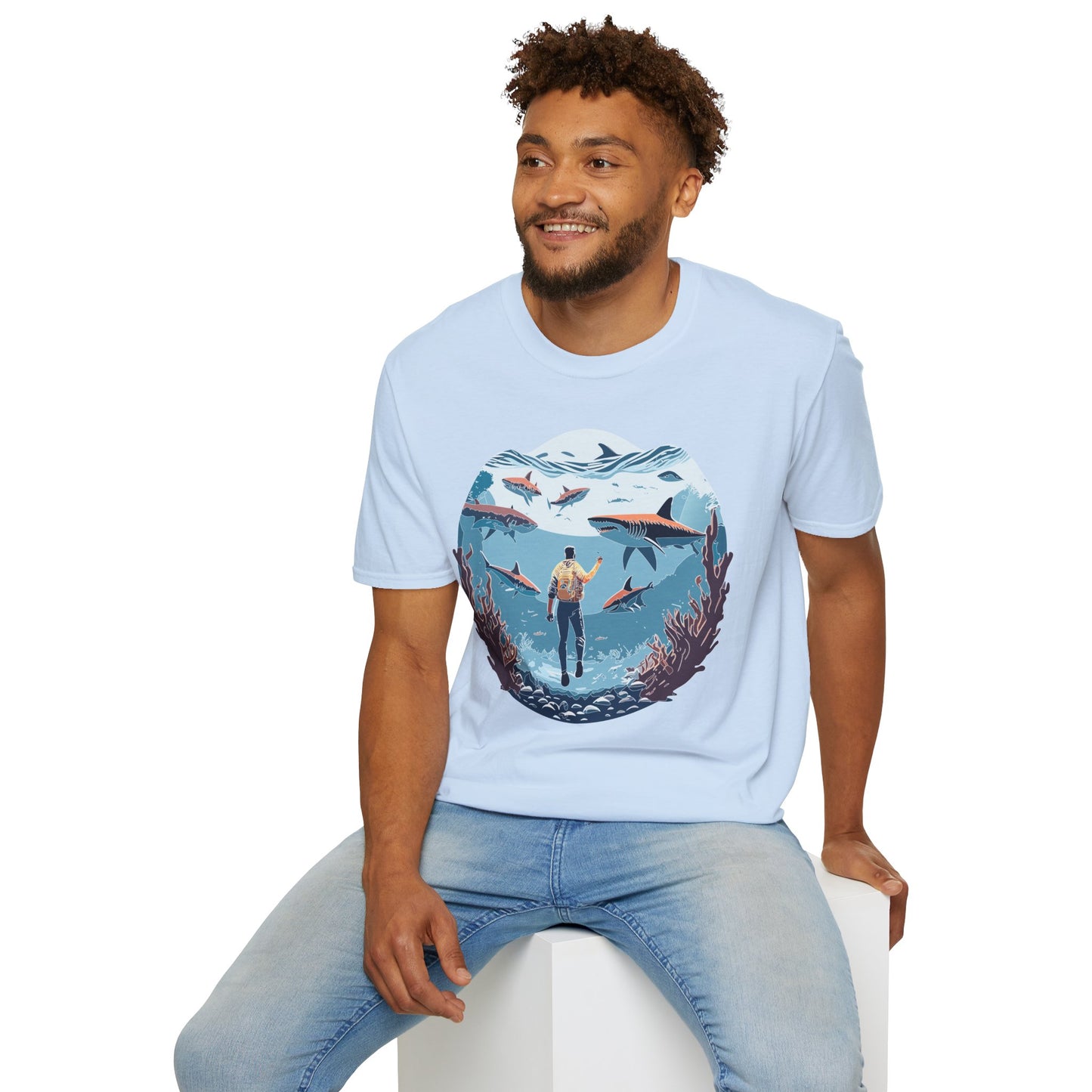 Ocean Tee Shirt, Ocean Shirt, Shirt with Ocean, U boat Tees, Shirt with U-Boat