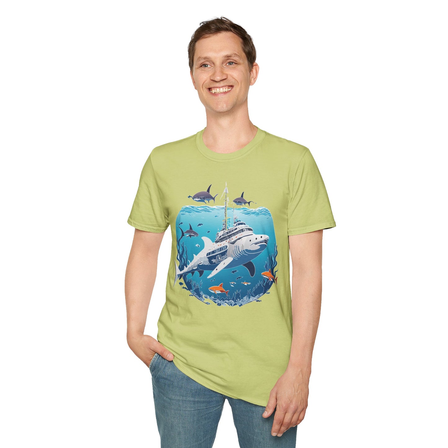 Ocean Tee Shirt, Ocean Shirt, Shirt with Ocean, U boat Tees, Shirt with U-Boat