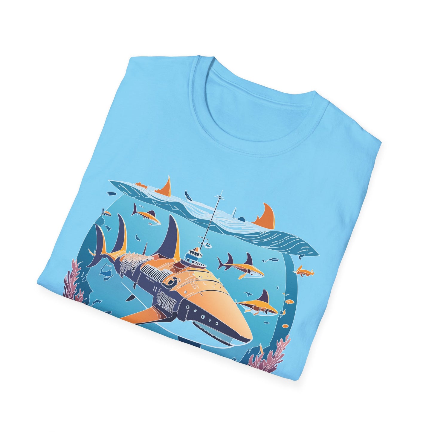 Ocean Tee Shirt, Ocean Shirt, Shirt with Ocean, U boat Tees, Shirt with U-Boat