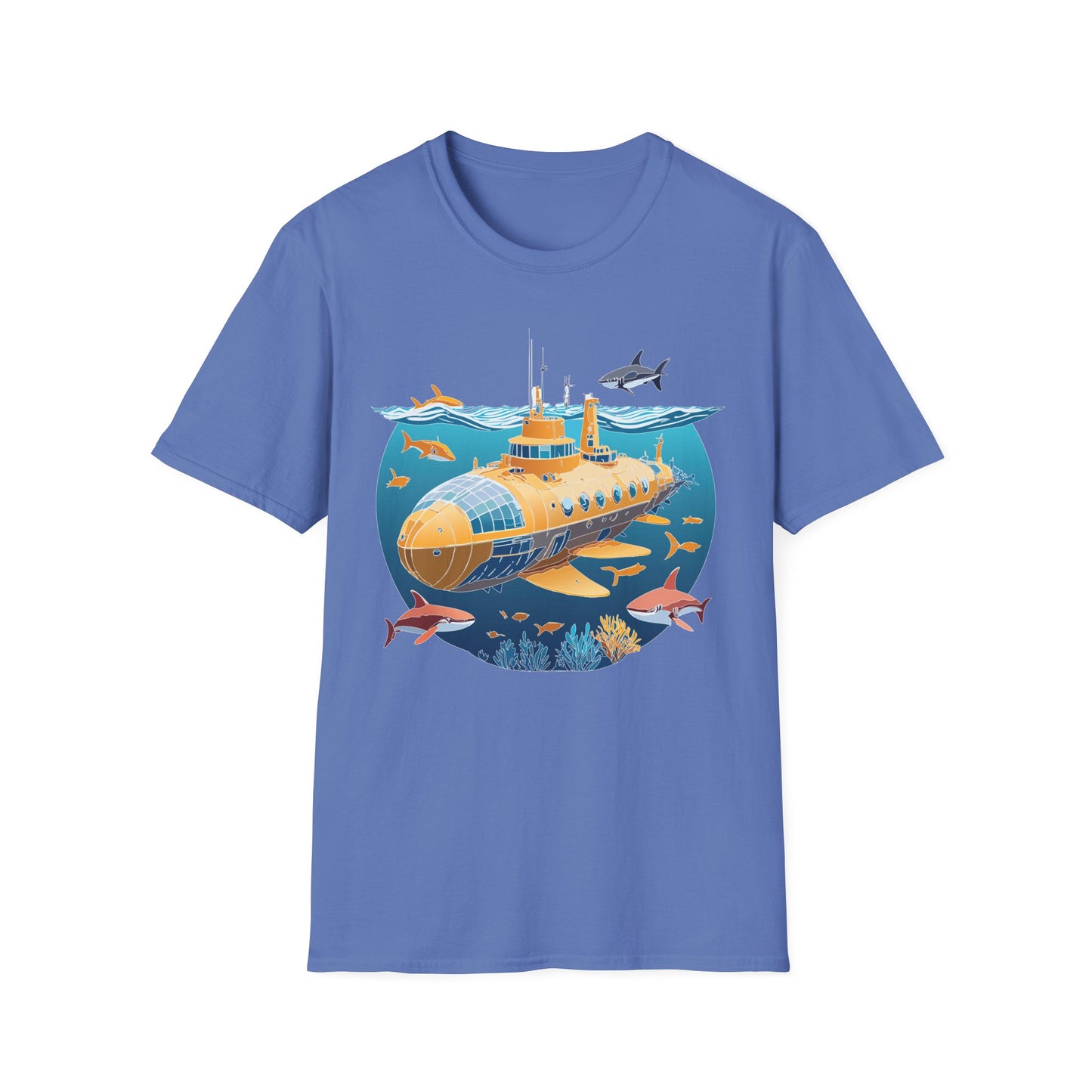 Ocean Tee Shirt, Ocean Shirt, Shirt with Ocean, U boat Tees, Shirt with U-Boat