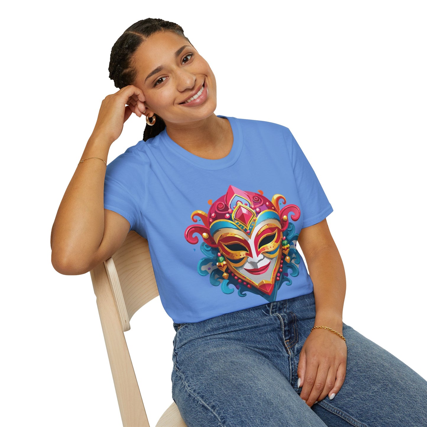 Mask Tee Shirt, Mask Shirt, Shirt with Mask, Masquerade Tees