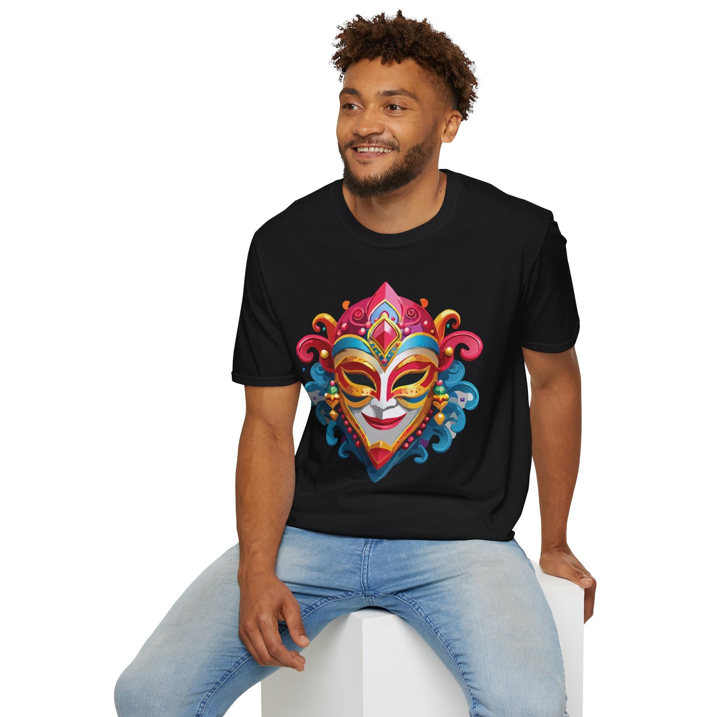 Mask Tee Shirt, Mask Shirt, Shirt with Mask, Masquerade Tees