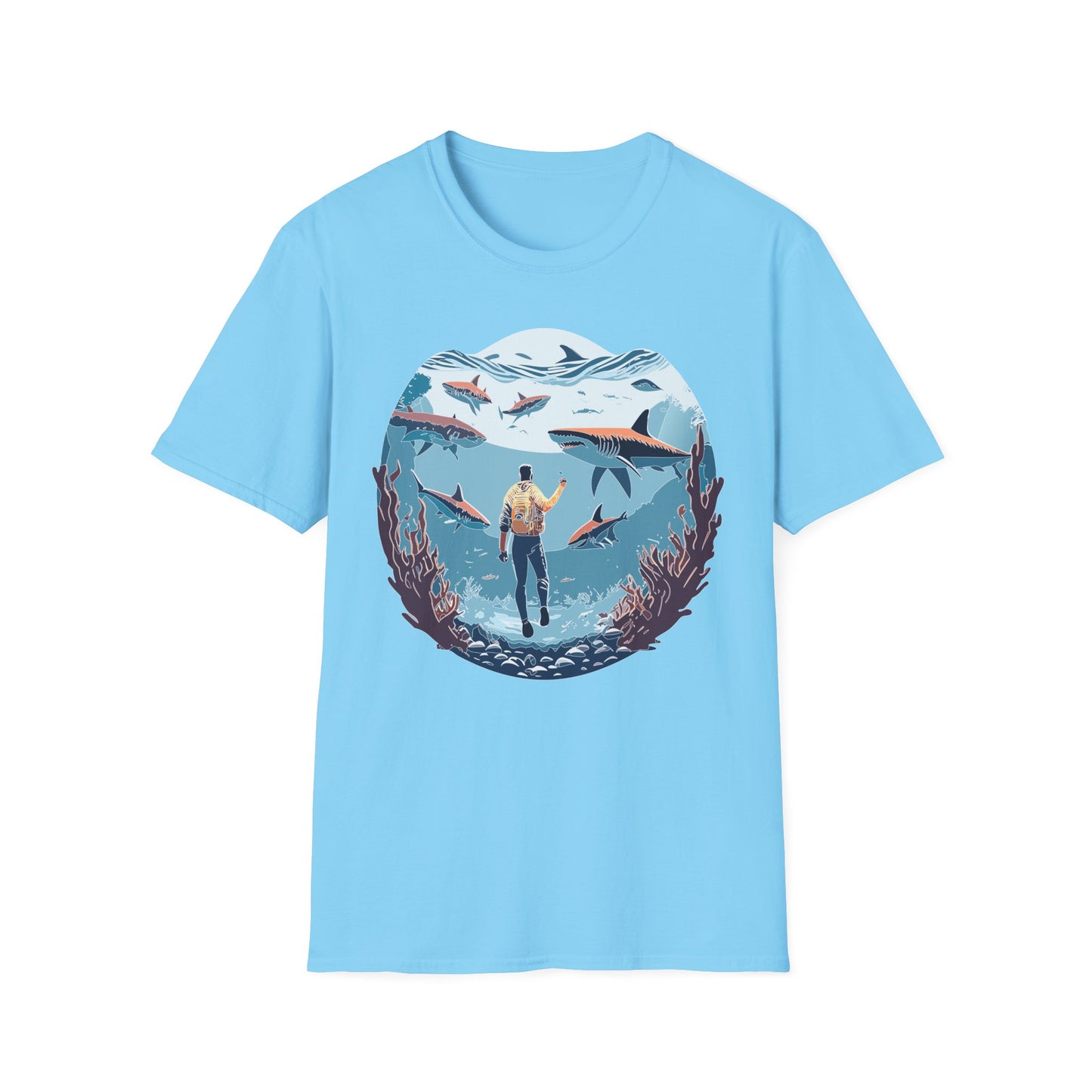 Ocean Tee Shirt, Ocean Shirt, Shirt with Ocean, U boat Tees, Shirt with U-Boat