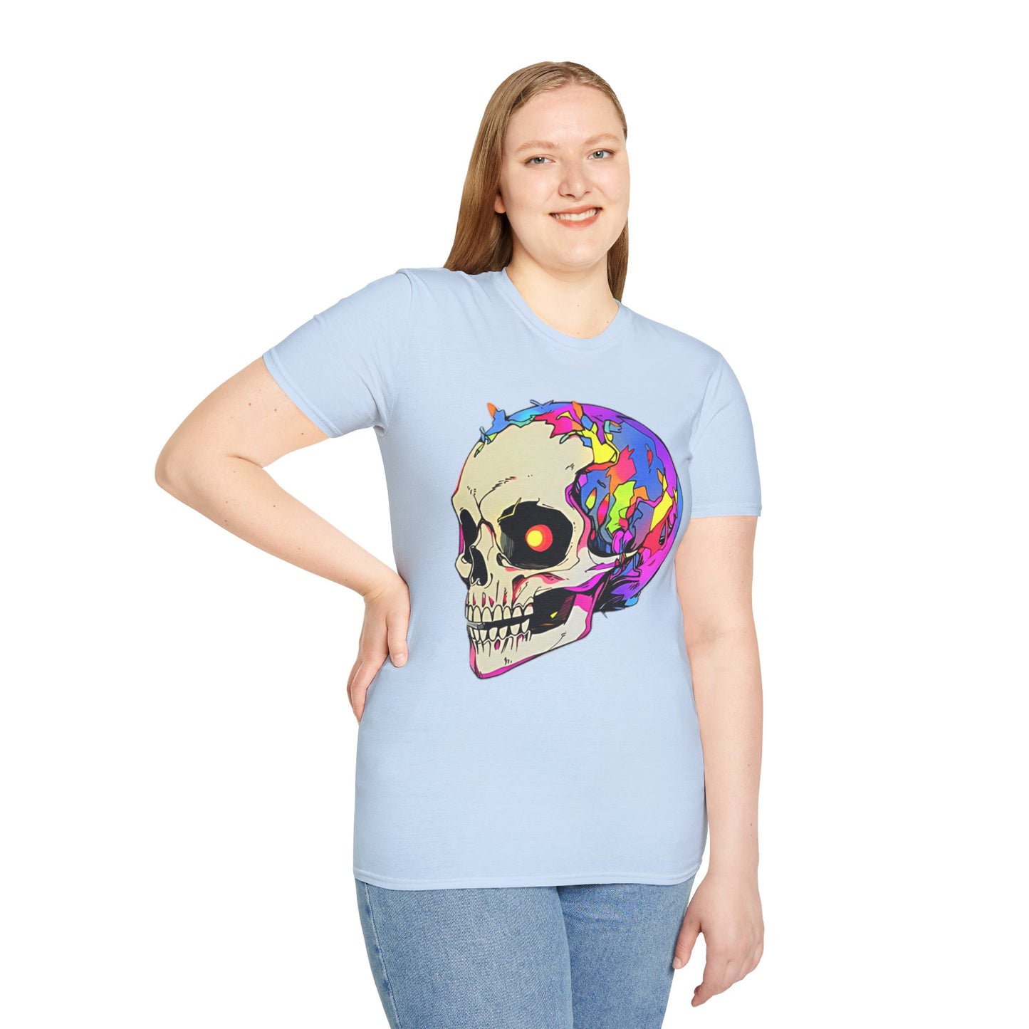 Skull Tee Shirt, Skeleton Shirt, Shirt with Skull, Shirt with Skeleton