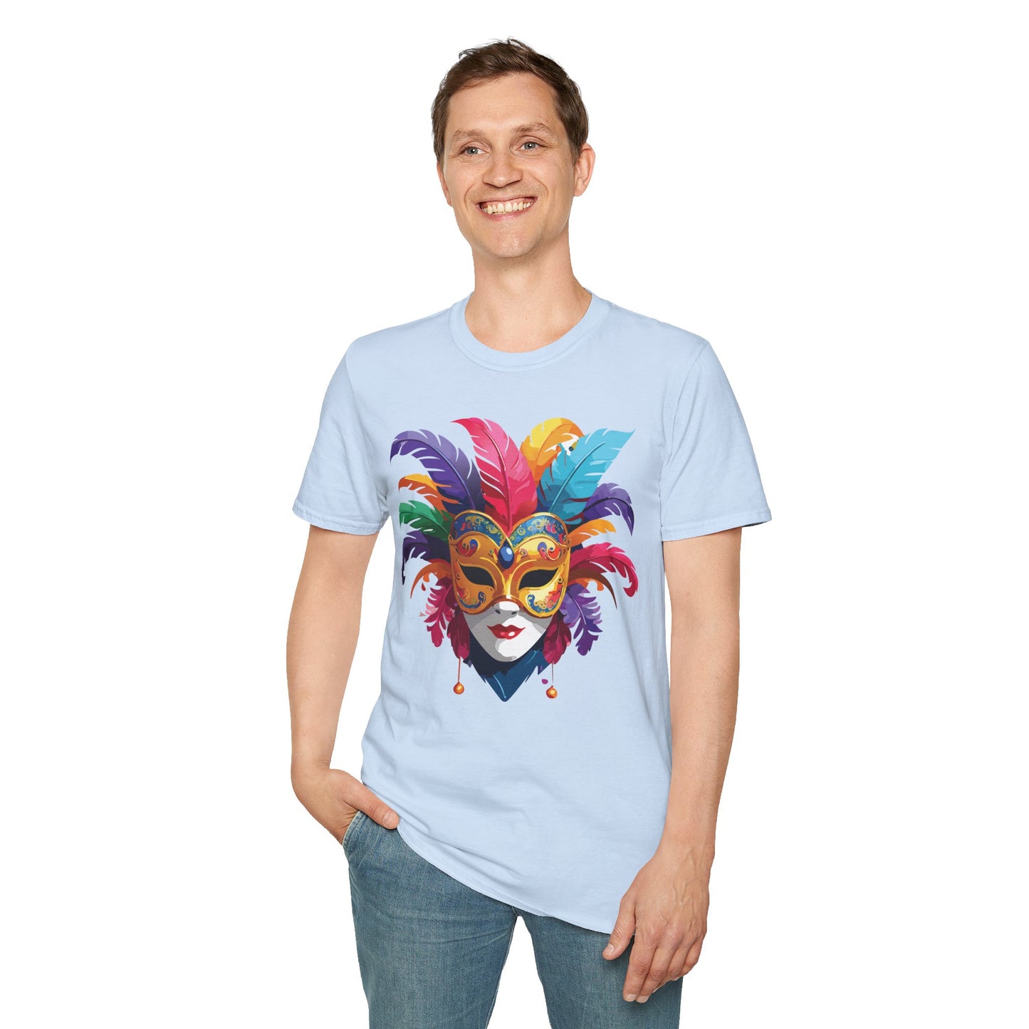 Mask Tee Shirt, Mask Shirt, Shirt with Mask, Masquerade Tees