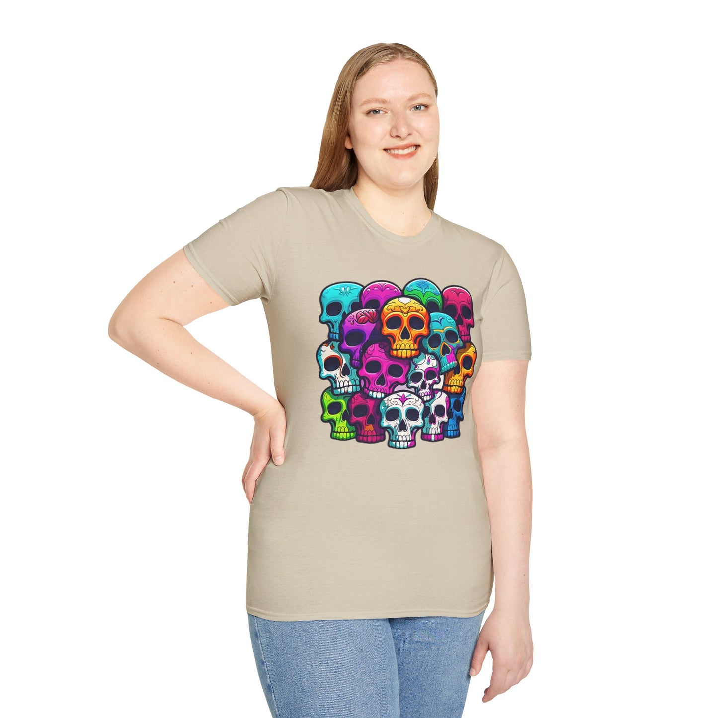 Skull Tee Shirt, Skeleton Shirt, Shirt with Skull, Shirt with Skeleton