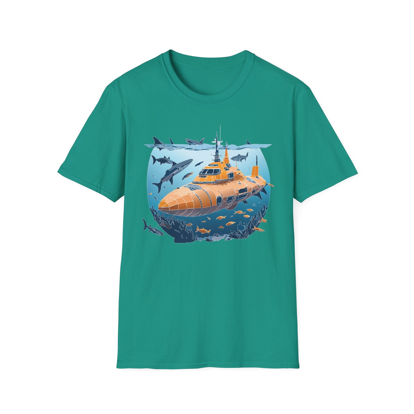 Ocean Tee Shirt, Ocean Shirt, Shirt with Ocean, U boat Tees, Shirt with U-Boat