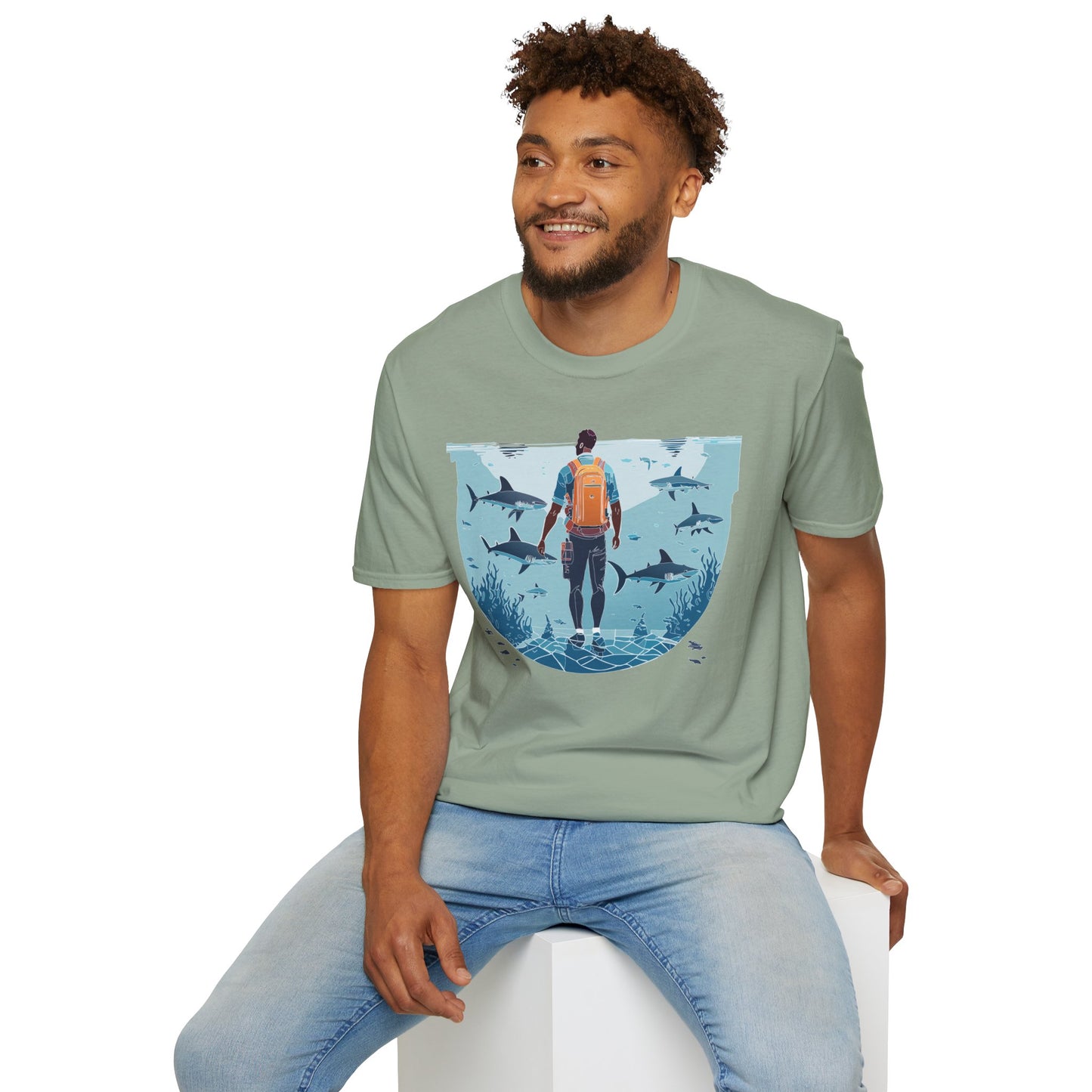 Ocean Tee Shirt, Ocean Shirt, Shirt with Ocean, U boat Tees, Shirt with U-Boat