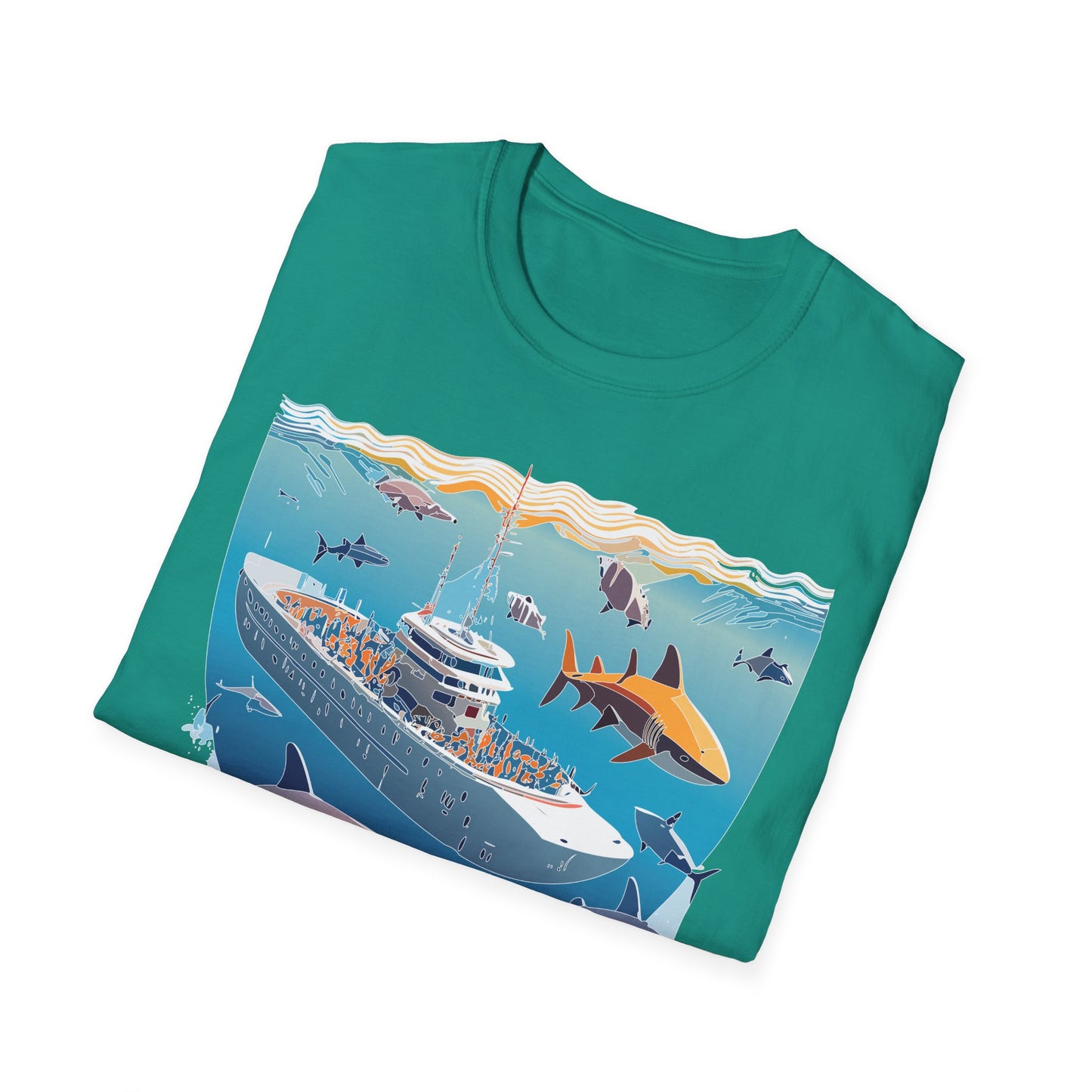 Ocean Tee Shirt, Ocean Shirt, Shirt with Ocean, U boat Tees, Shirt with U-Boat