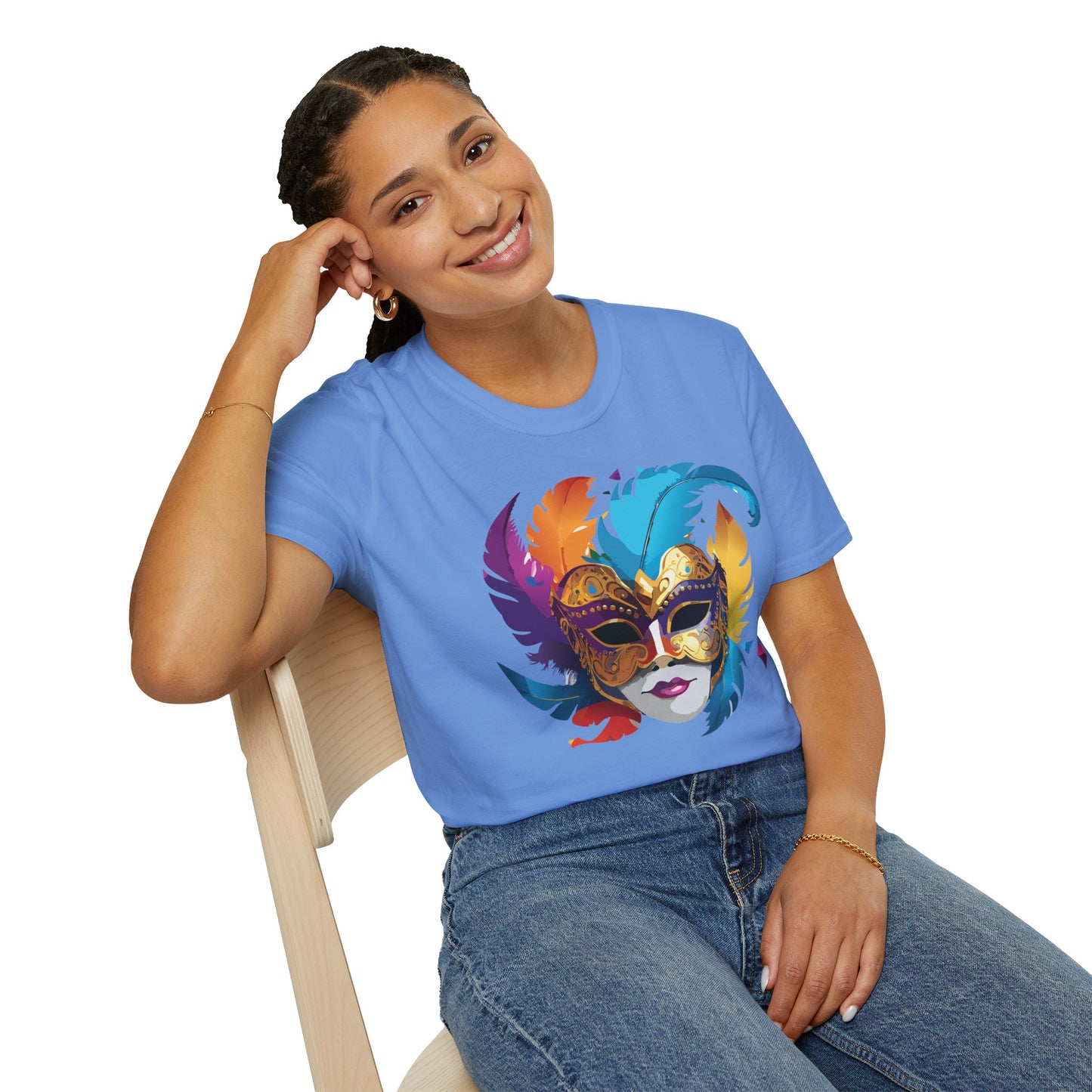 Mask Tee Shirt, Mask Shirt, Shirt with Mask, Masquerade Tees