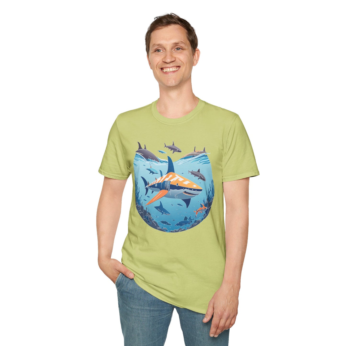 Ocean Tee Shirt, Ocean Shirt, Shirt with Ocean, U boat Tees, Shirt with U-Boat