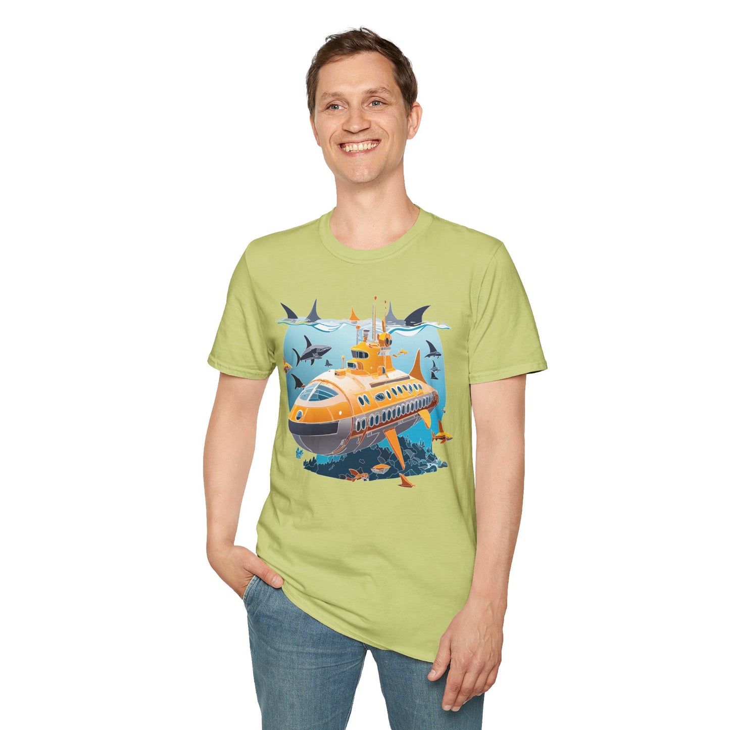 Ocean Tee Shirt, Ocean Shirt, Shirt with Ocean, U boat Tees, Shirt with U-Boat