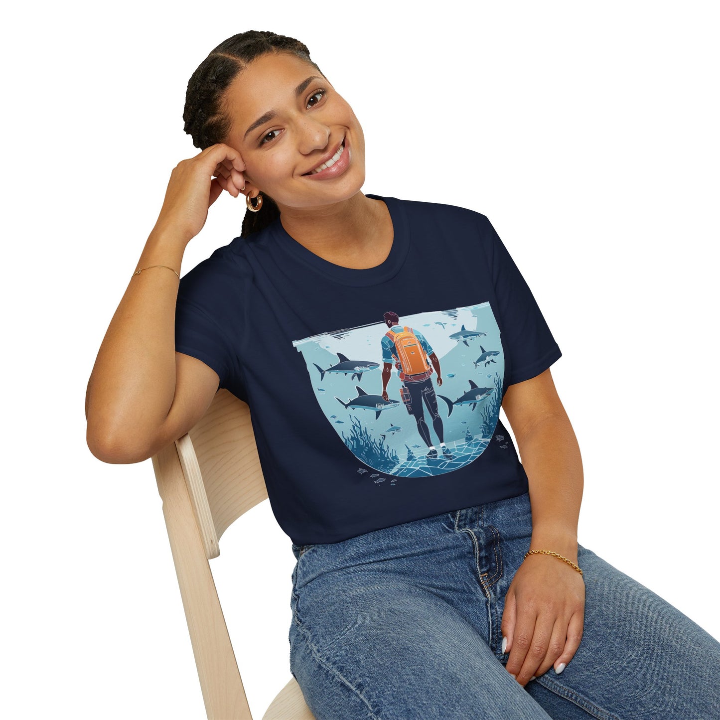 Ocean Tee Shirt, Ocean Shirt, Shirt with Ocean, U boat Tees, Shirt with U-Boat
