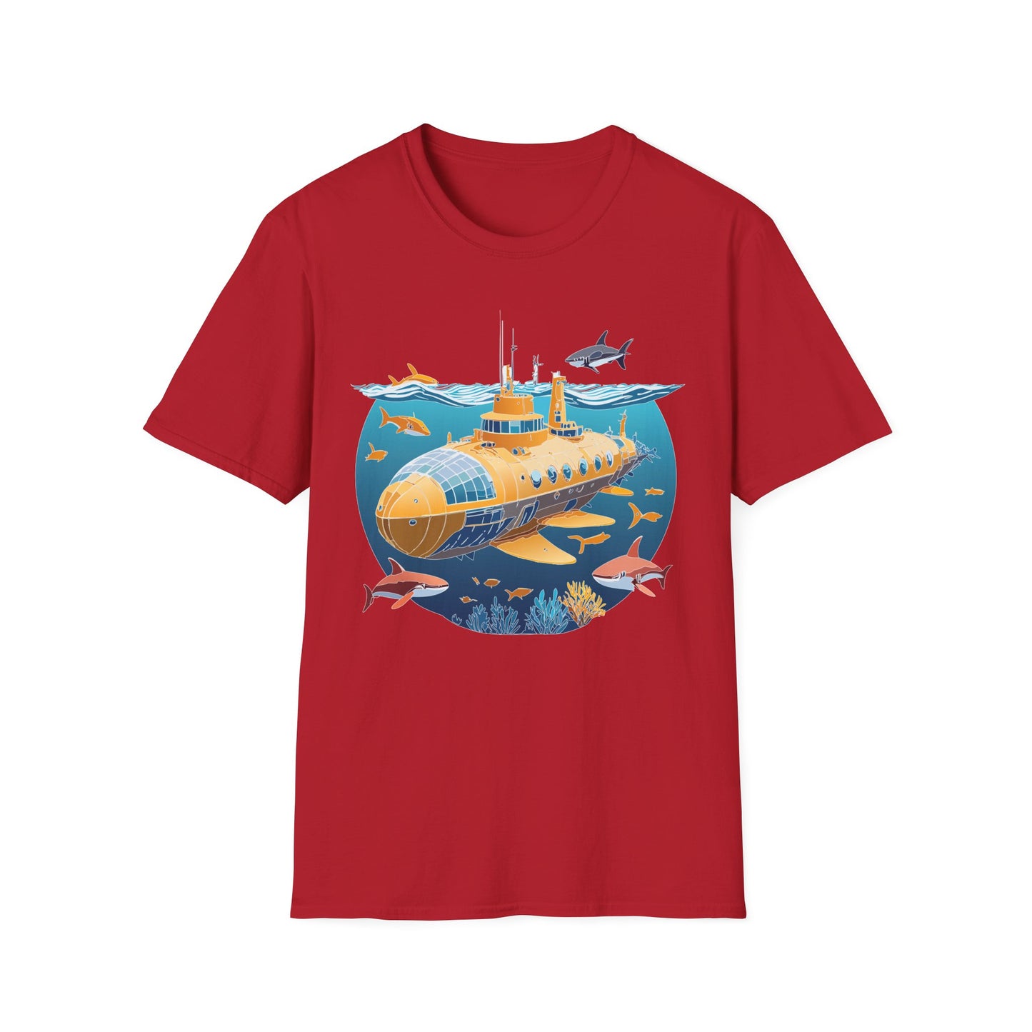 Ocean Tee Shirt, Ocean Shirt, Shirt with Ocean, U boat Tees, Shirt with U-Boat