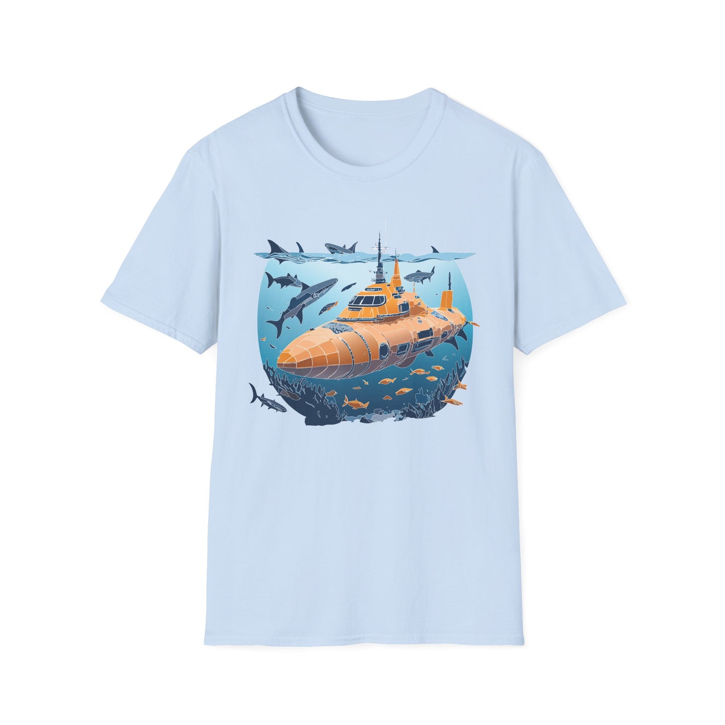 Ocean Tee Shirt, Ocean Shirt, Shirt with Ocean, U boat Tees, Shirt with U-Boat