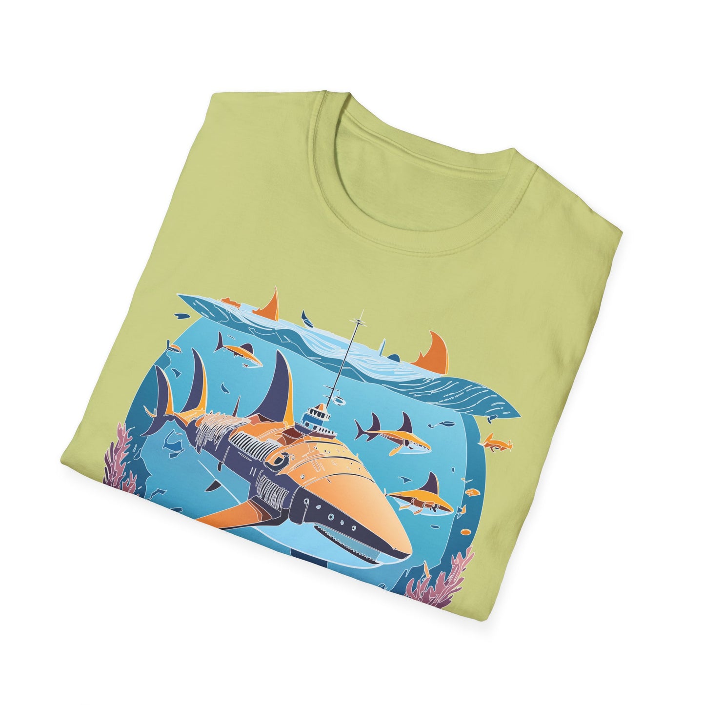 Ocean Tee Shirt, Ocean Shirt, Shirt with Ocean, U boat Tees, Shirt with U-Boat