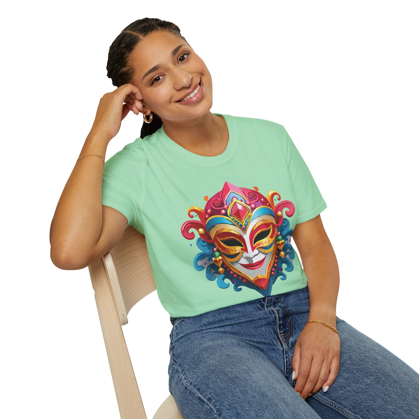 Mask Tee Shirt, Mask Shirt, Shirt with Mask, Masquerade Tees