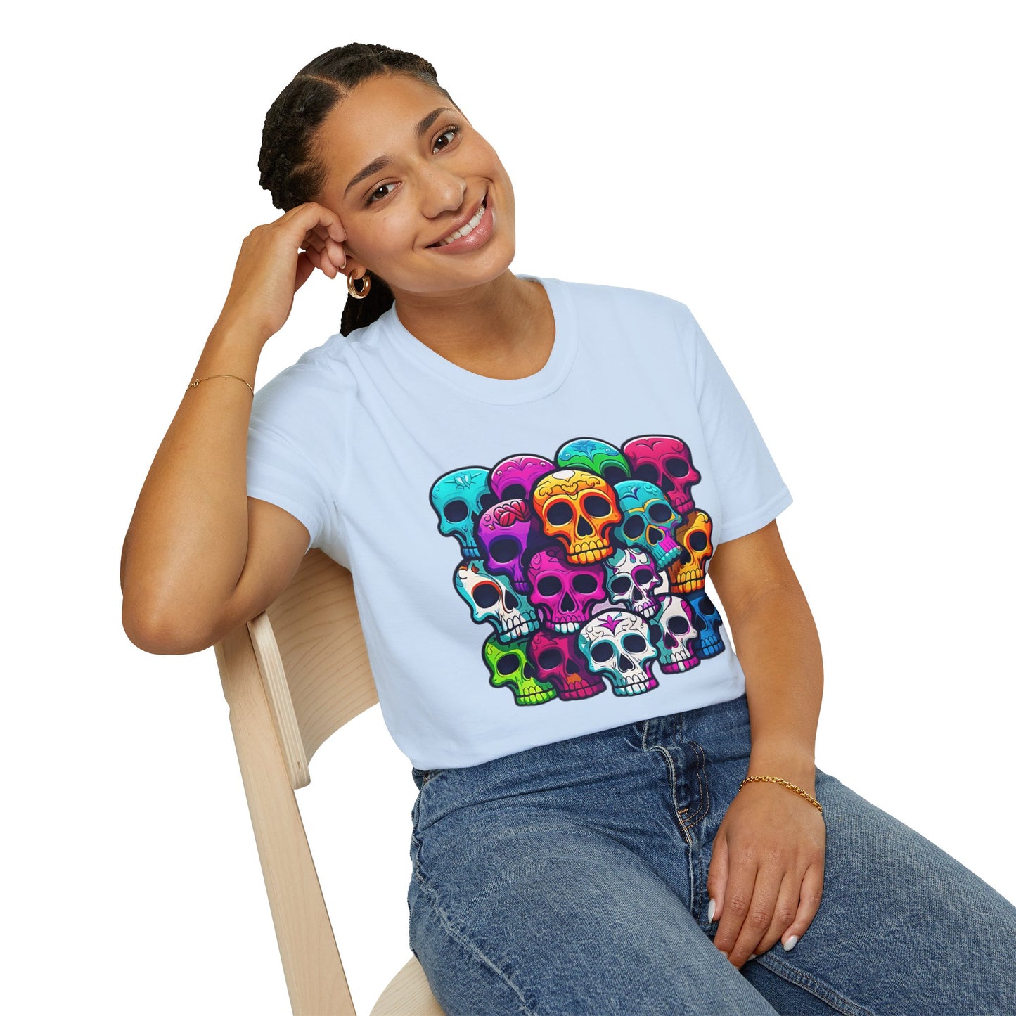 Skull Tee Shirt, Skeleton Shirt, Shirt with Skull, Shirt with Skeleton
